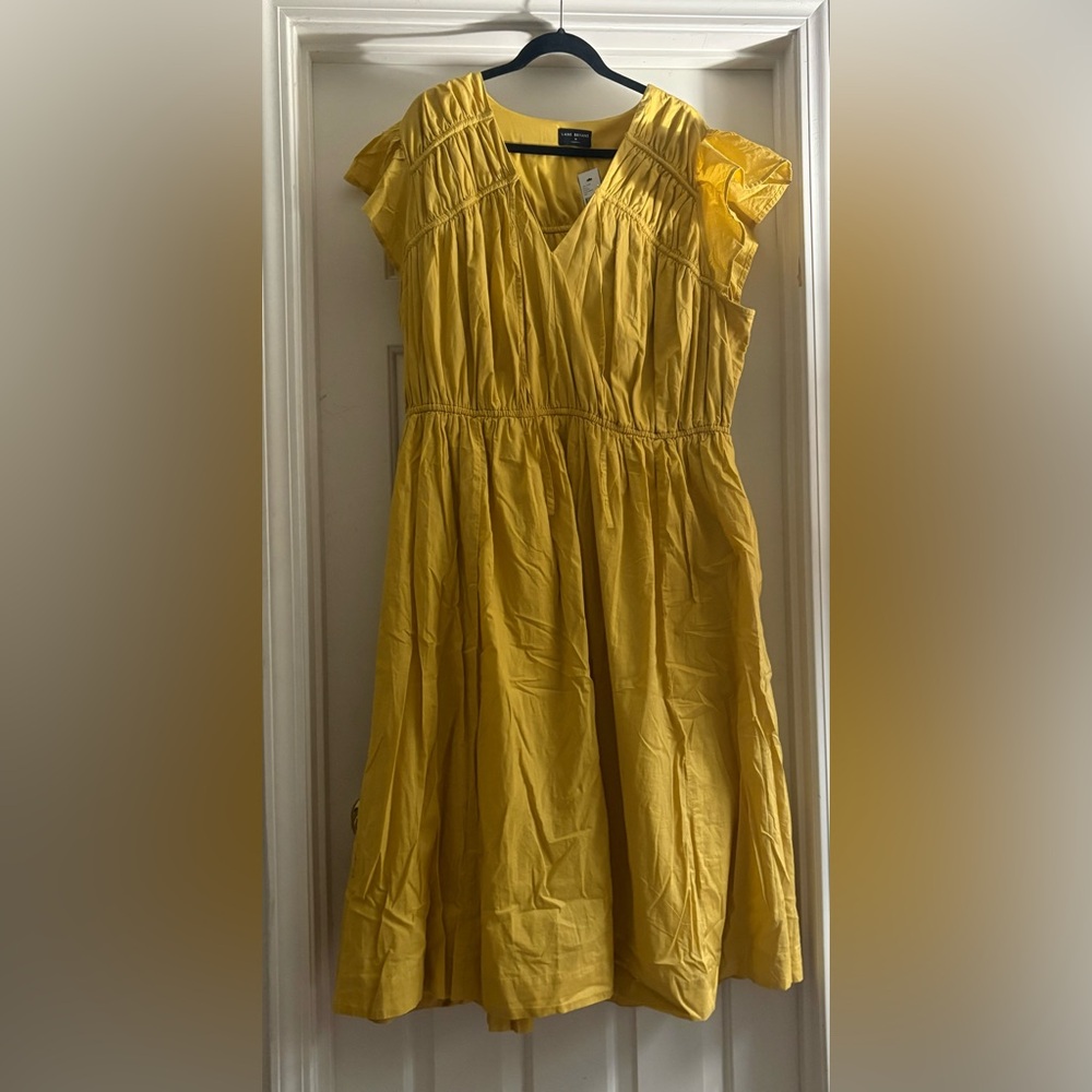 Lane Bryant Short Sleeve Solid Dresses Midi